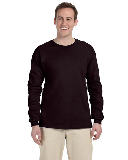 Gildan Adult Ultra Cotton® Long-Sleeve T-Shirt DARK CHOCOLATE