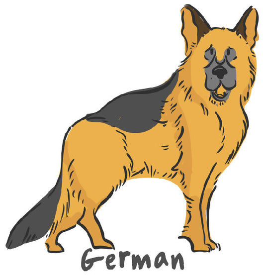 German Shepherd Vinyl Sticker Ready To Press DTF Transfer