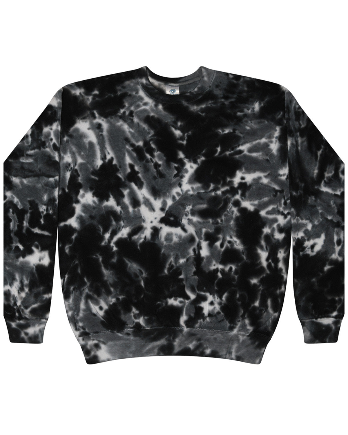 Tie-Dye Adult Crew Neck Sweatshirt MULTI BLACK