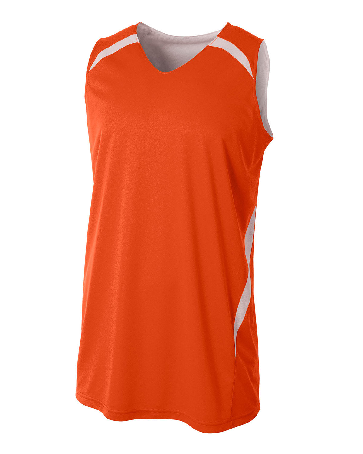 A4 Adult Performance Double Reversible Basketball Jersey ORANGE WHITE