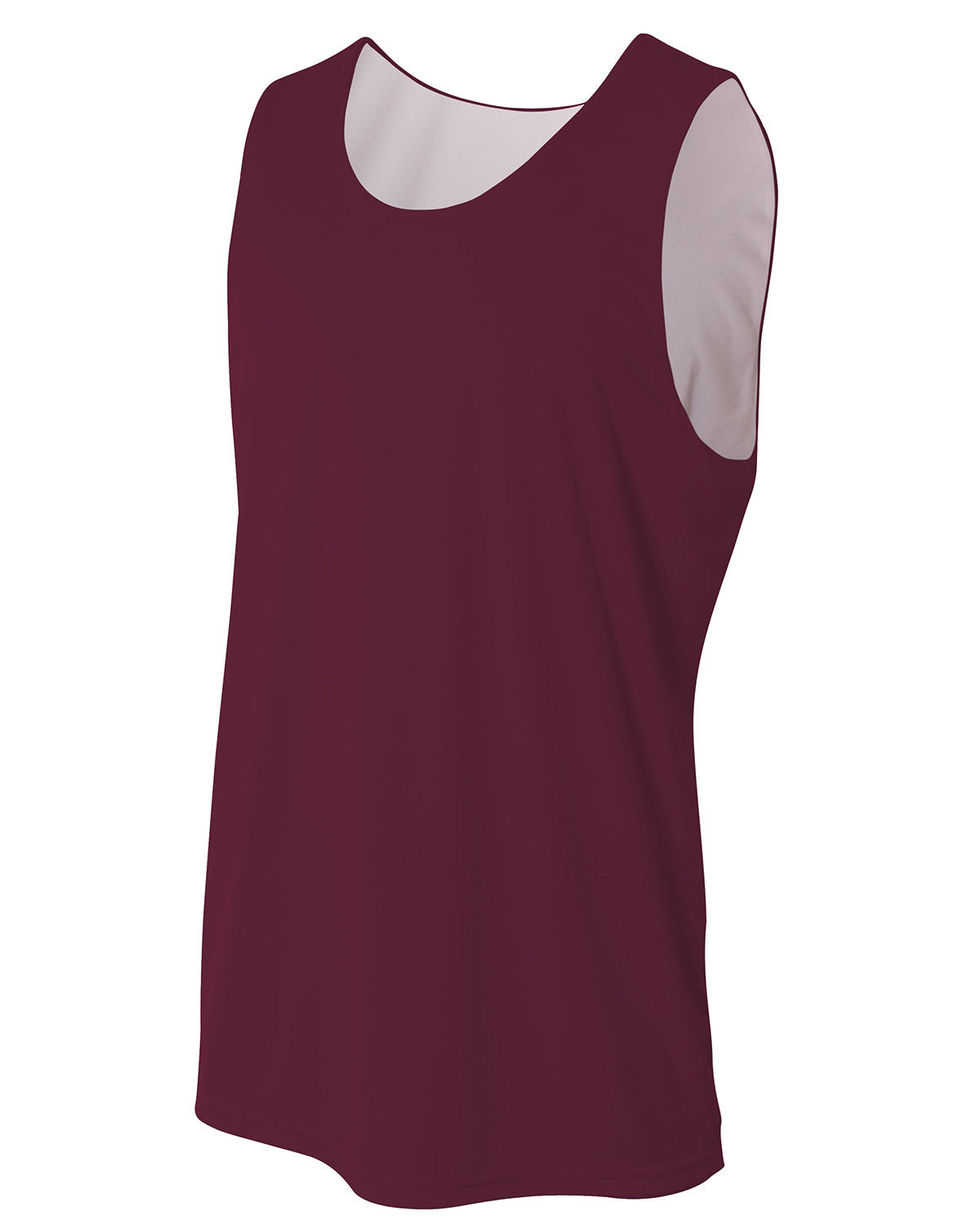 A4 Adult Performance Jump Reversible Basketball Jersey MAROON WHITE