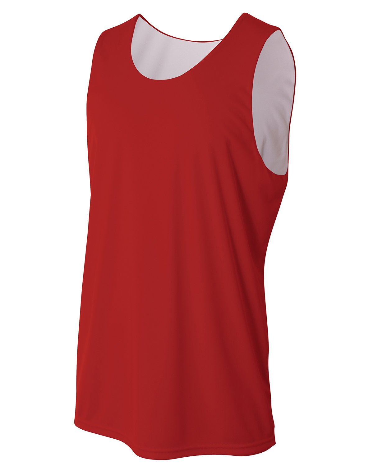 A4 Adult Performance Jump Reversible Basketball Jersey SCARLET WHITE