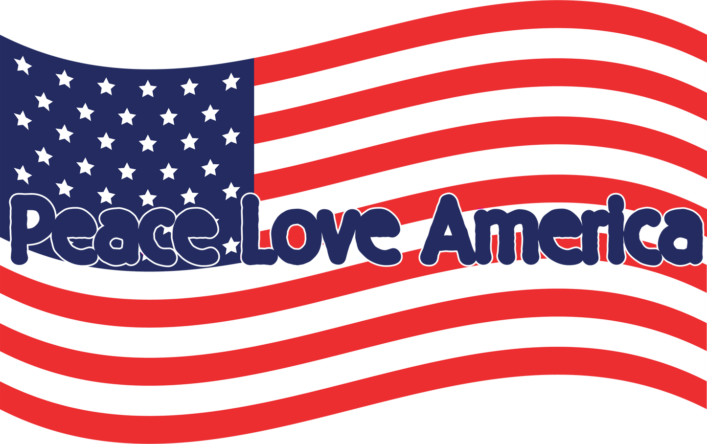 Peace Love America - 1180 Ready to Press DTF Transfer