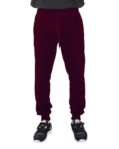 Shaka Wear Men's Fleece Jogger BURGUNDY