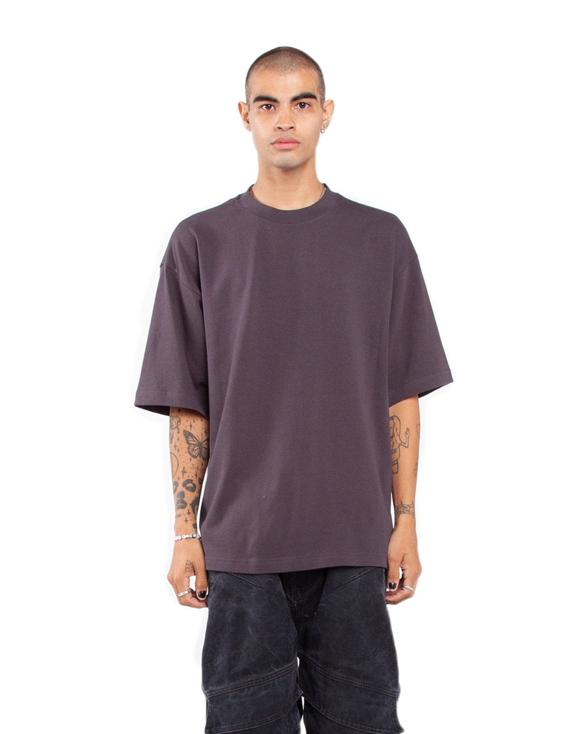 Shaka Wear Men's Garment Dyed Designer T-Shirt SHADOW