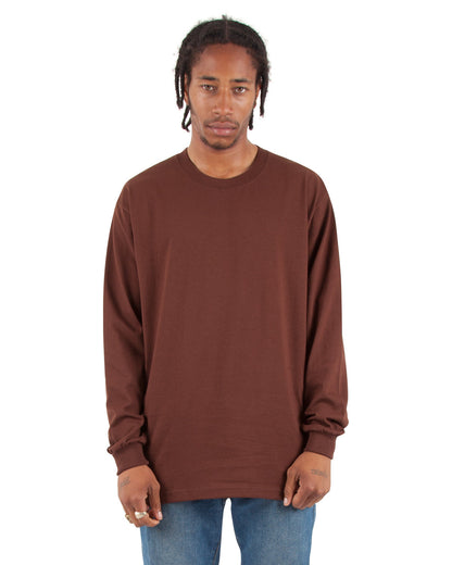 Shaka Wear Men's Tall Max Heavyweight Long-Sleeve T-Shirt BROWN