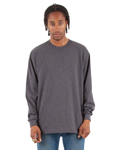 Shaka Wear Men's Tall Max Heavyweight Long-Sleeve T-Shirt CHARCOAL GRY HTH