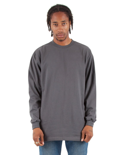 Shaka Wear Men's Tall Max Heavyweight Long-Sleeve T-Shirt DARK GREY