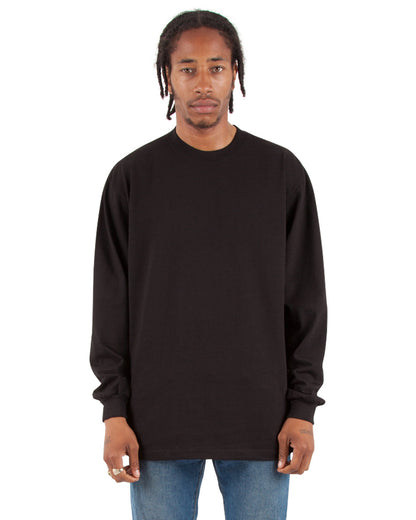 Shaka Wear Men's Tall Max Heavyweight Long-Sleeve T-Shirt BLACK