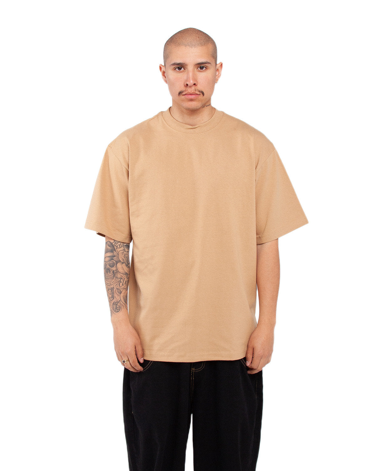 Shaka Wear Men's Tall Max Heavyweight Short-Sleeve T-Shirt KHAKI