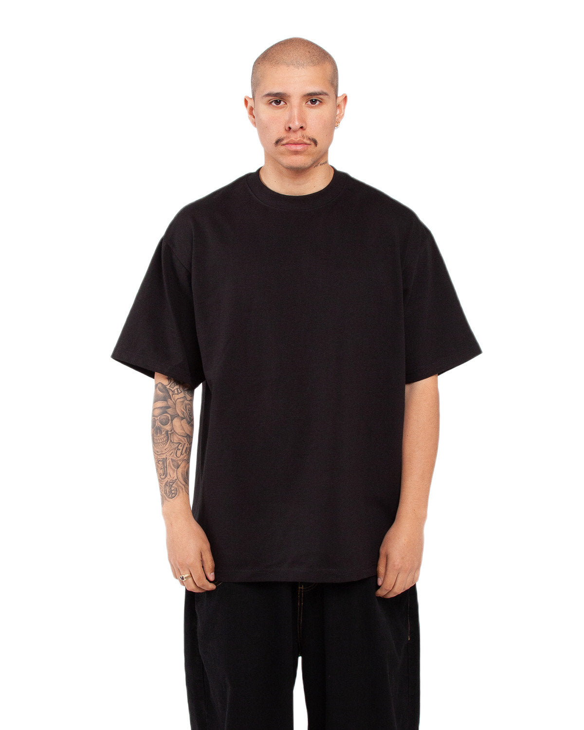 Shaka Wear Men's Tall Max Heavyweight Short-Sleeve T-Shirt BLACK