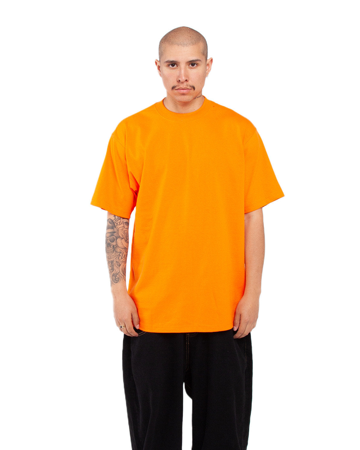 Shaka Wear Men's Tall Max Heavyweight Short-Sleeve T-Shirt ORANGE