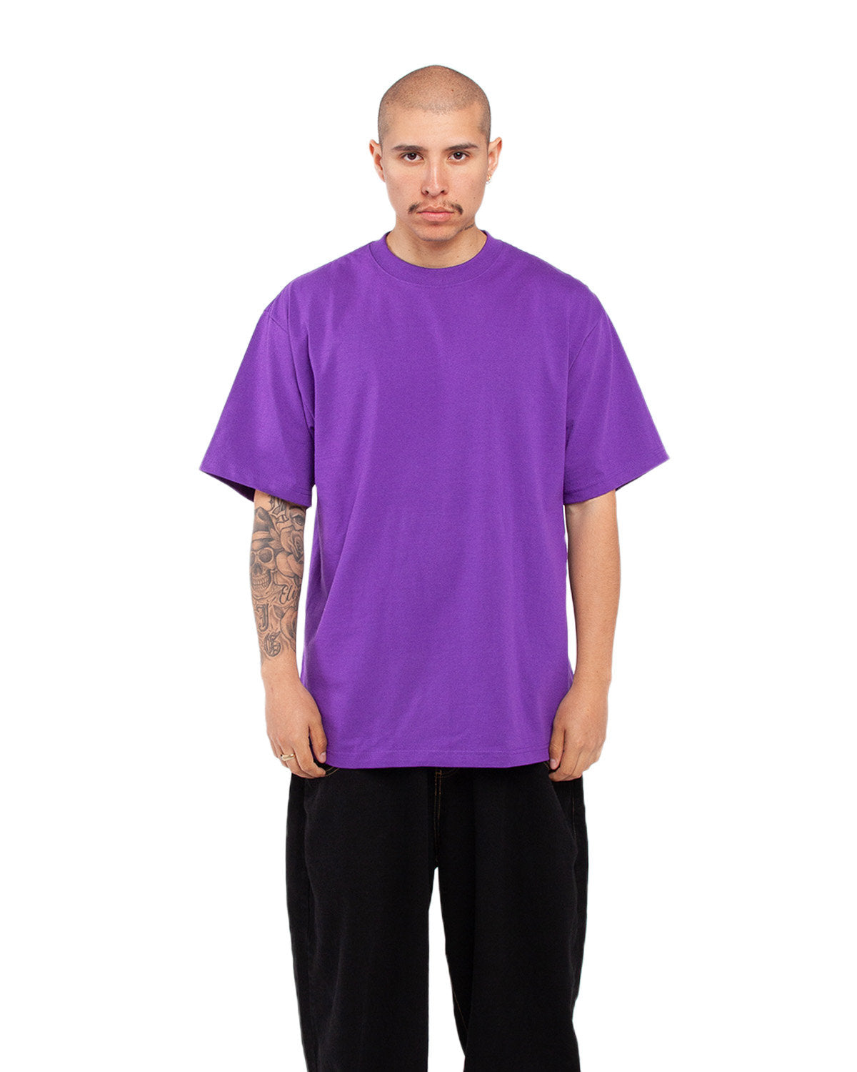 Shaka Wear Men's Tall Max Heavyweight Short-Sleeve T-Shirt PURPLE