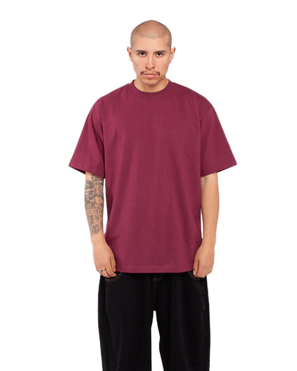 Shaka Wear Men's Tall Max Heavyweight Short-Sleeve T-Shirt BURGUNDY