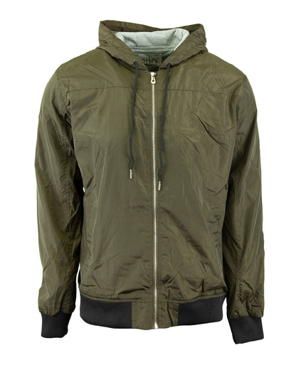 Shaka Wear Adult Windbreaker Jacket OLIVE