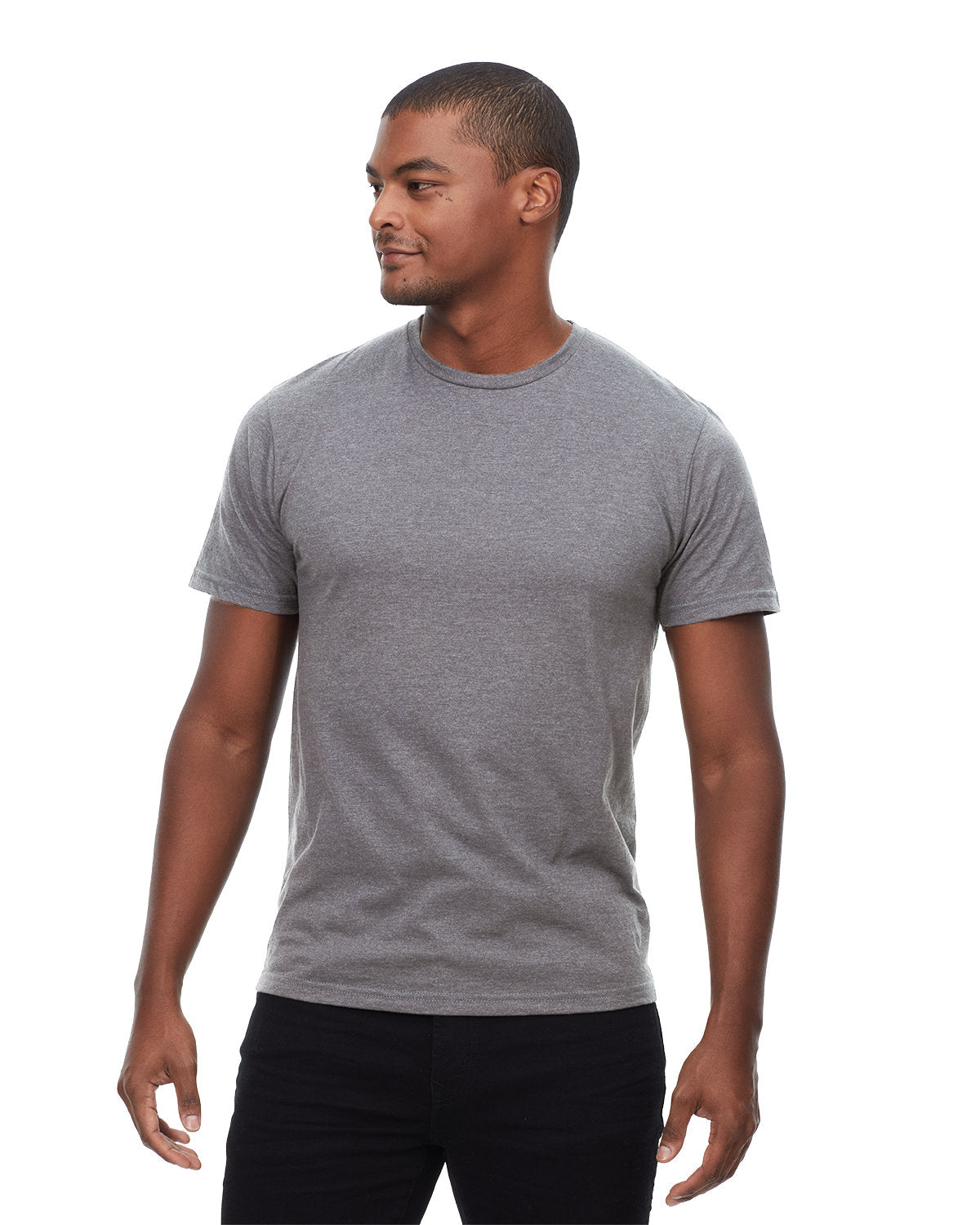 Threadfast Apparel Epic Unisex CVC T-Shirt HEATHER DRK GREY