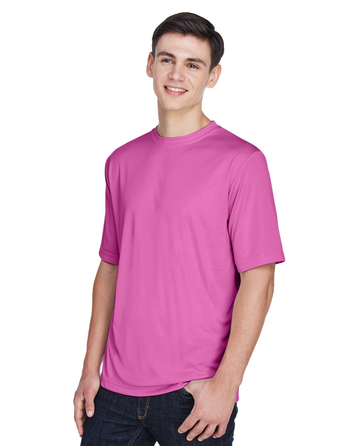 Team 365 Men's Zone Performance T-Shirt SP CHARITY PINK