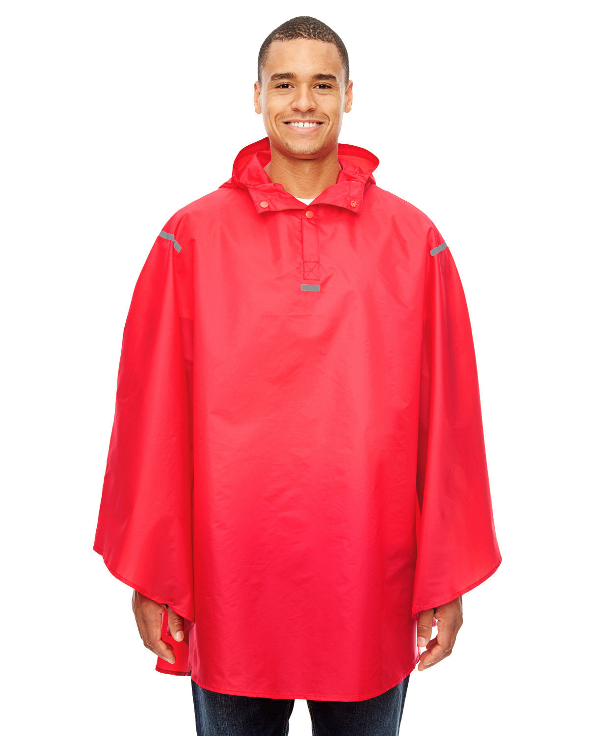 Team 365 Adult Zone Protect Packable Poncho SPORT RED