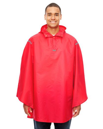 Team 365 Adult Zone Protect Packable Poncho SPORT RED