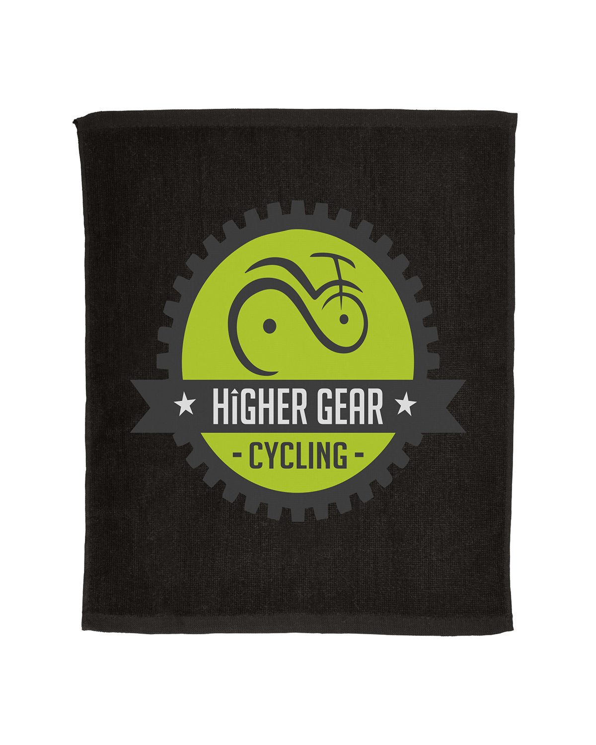 Prime Line Hemmed Cotton Rally Towel BLACK