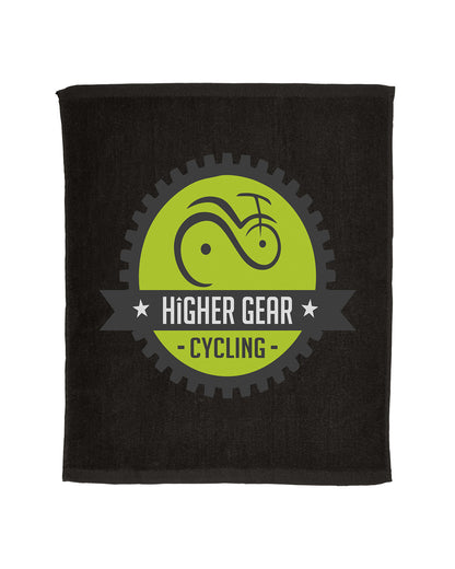 Prime Line Hemmed Cotton Rally Towel BLACK